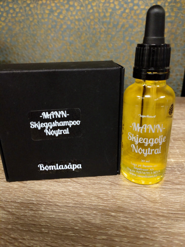 MANN - Skjeggshampoo og skjeggolje